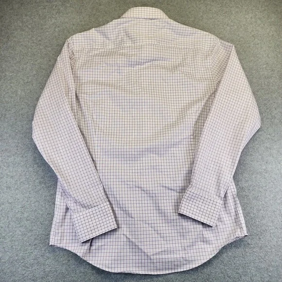 Twillory Performance Shirt Men‎ 16.5 34-35 Trim Fit Lilac Plaid Long Sleeve - Picture 3 of 7